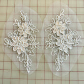 Applique - Embroidered White Pairs Special Purchase!